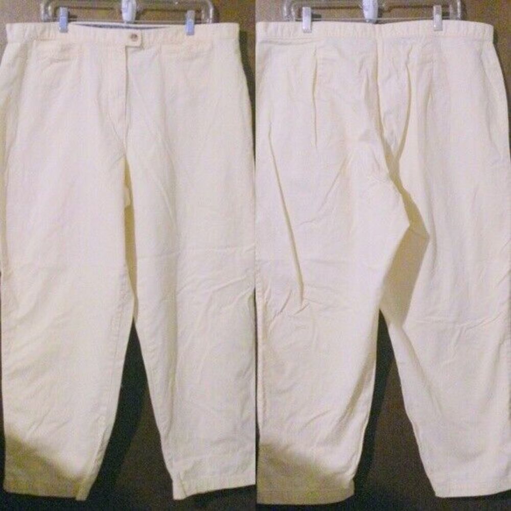 C J BANKS Pale Yellow Chino Pants Size 18P *